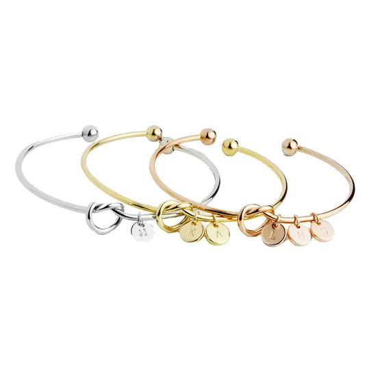Knot Initial Bracelet