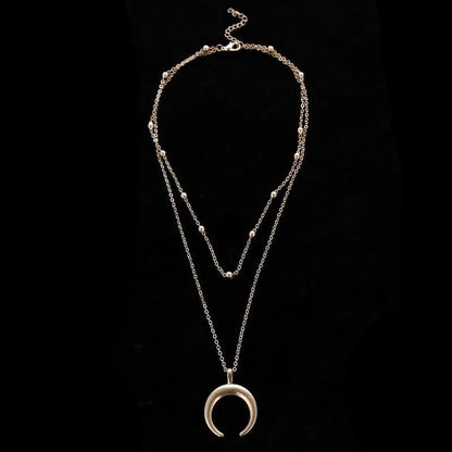 Layered Crescent Necklace