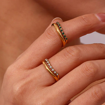 Adeline Simulant Diamond Gold Ring