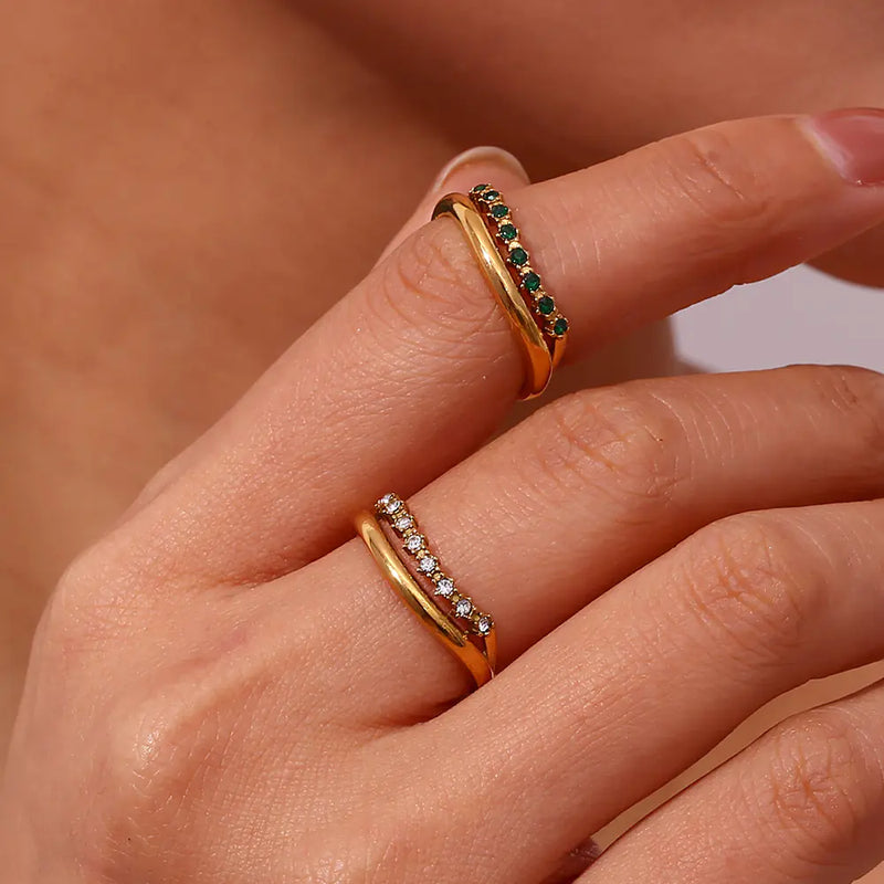 Adeline Simulant Diamond Gold Ring