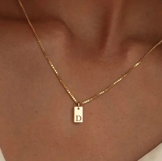 Initial Bar Necklace