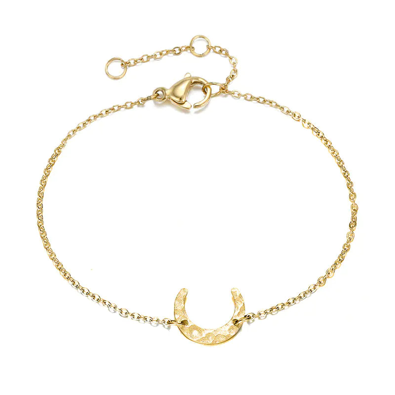 Keris Gold Chain Half Moon Bracelet