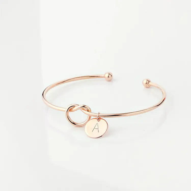 Knot Initial Bracelet
