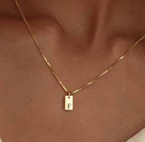 Initial Bar Necklace