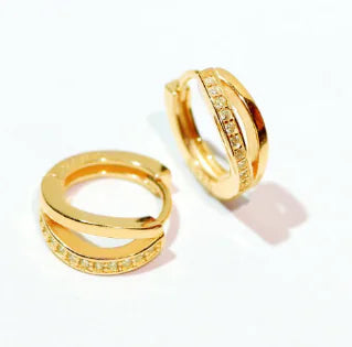Double Hoop Stud Earrings