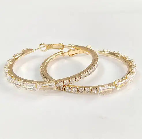 Studded Hoop Earrings
