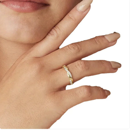 Twisted Diamond Ring