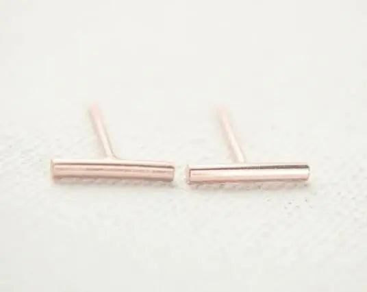 Minimalist Cylinder Bar Earrings