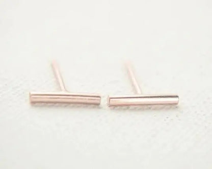 Minimalist Cylinder Bar Earrings