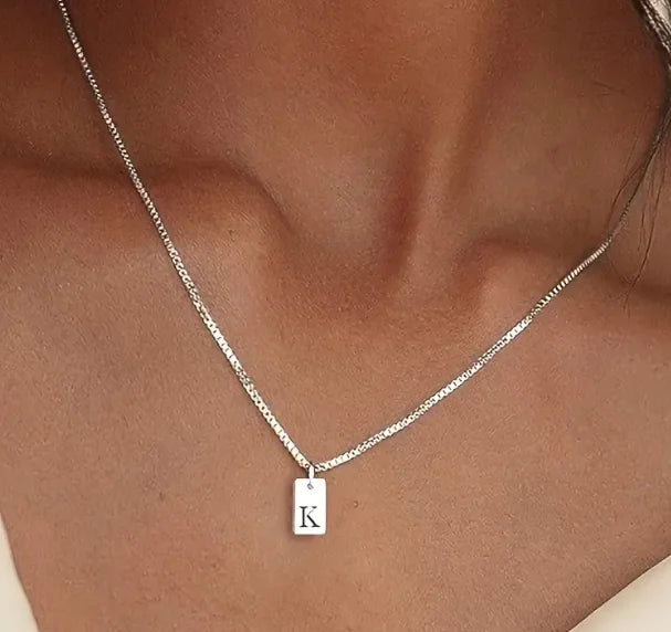 Initial Bar Necklace