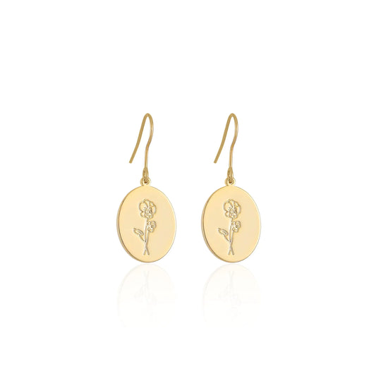 Birth Flower Earrings