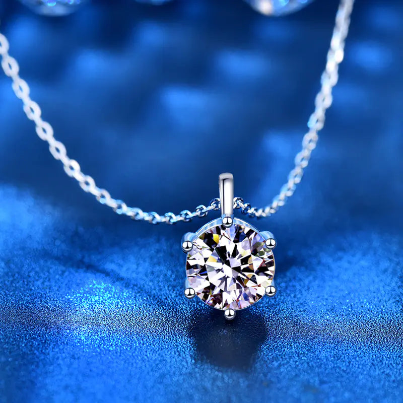 Silver Moissanite Necklace