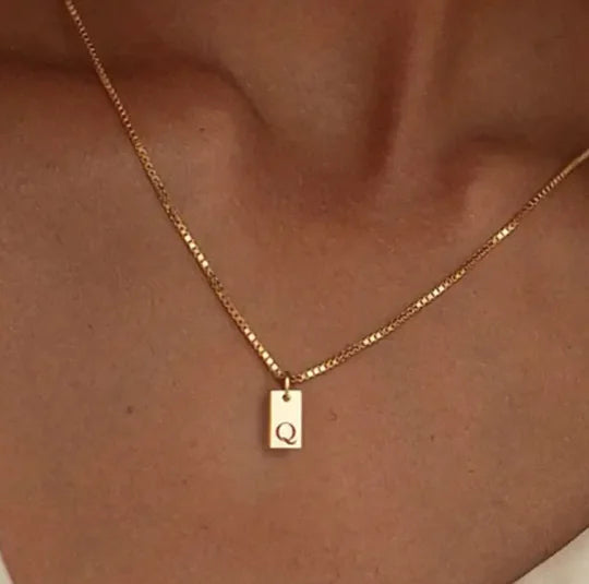 Initial Bar Necklace