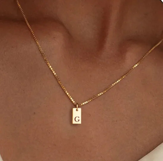 Initial Bar Necklace