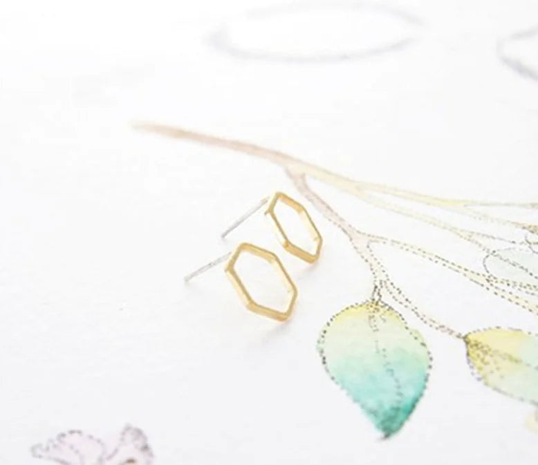 Hexagon Earrings