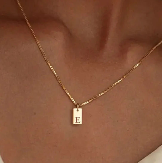 Initial Bar Necklace