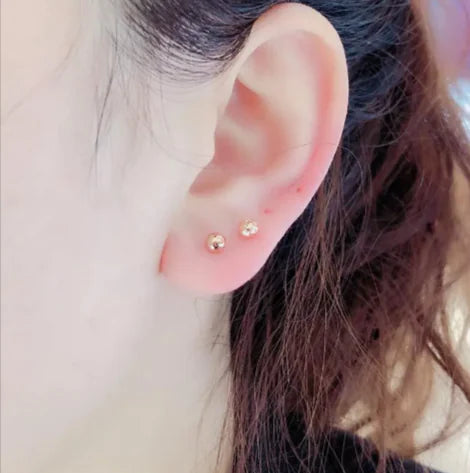 Elegant Minimalist Ball Stud Earrings