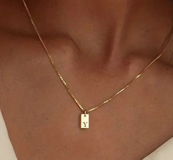 Initial Bar Necklace